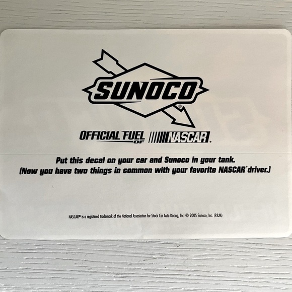 Sunoco NASCAR Large Stickers Set of Six 4-3/4” x 6-3/4” - Picture 3 of 5